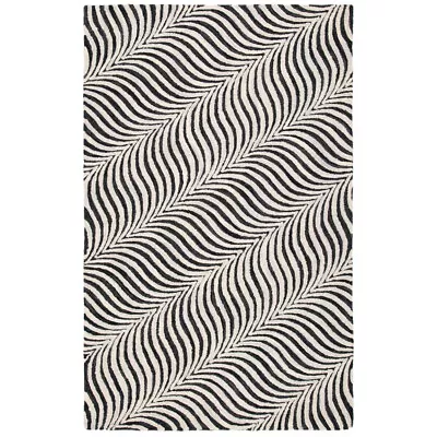 SAFAVIEH Metro MET456Z Handmade Black / Beige Rug • $74.99