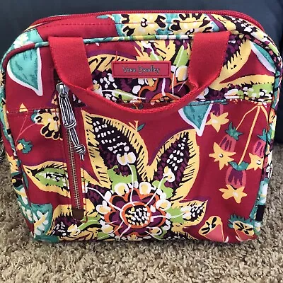 Vera Bradley Lunch Cooler Insulated Tote Bag In Rumba Floral Yellow Pink Pockets • $16.99