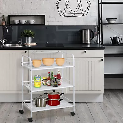 Rolling Trolley Cart 3 Shelves Hair Beauty Salon Spa Storage Equipment Organizer • $42.99