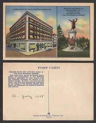 Old Maryland Postcard – Frederick – Francis Scott Key Hotel • $3.99