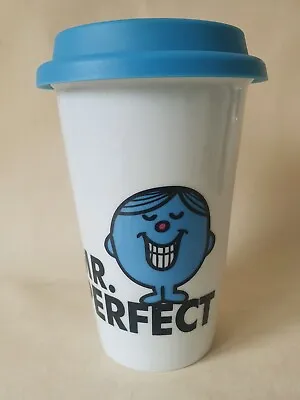 Mr Men Travel Mug Mr Perfect Travel Mug Tall Ceramic Mug Cup Sanrio 2014 Mug • £9.99