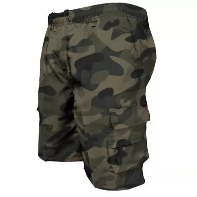 Men Army Cargo Combat Shorts Quick Dry Casual Work Cotton Flat Front Half Pant V • $16.99