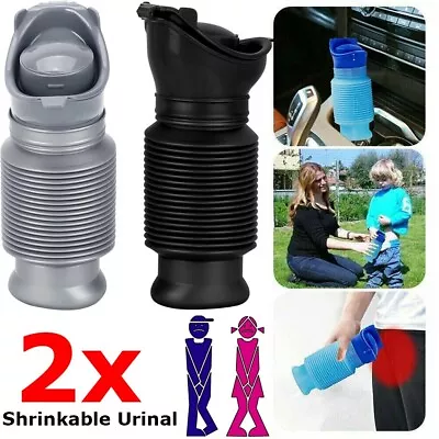 2X Urinal Bottle Portable Men Male Female Wee Urine Collector Travel Car Camping • £8.85