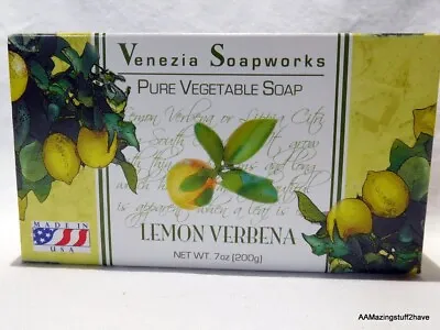 Venezia Soap Works Lemon Verbena Pure Vegetable Bar Soap Vegan Full Size Bar NEW • $5.59