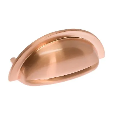 Satin Copper Cup Pull Handle | Door / Drawer Kitchen Cupboard Cabinet Shell • £2.62