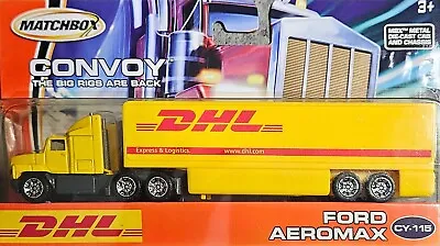 2005 Mattel Matchbox Convoy DHL Ford Aeromax CY-115 Semi Tractor Trailer New • $25