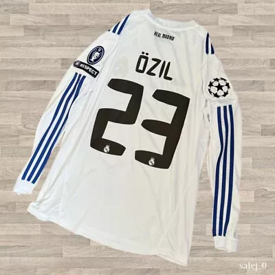 Mesut Ozil 23 Real Madrid 2010/11 Retro Long Sleeve UCL Away Jersey Men's L • $69