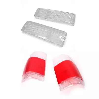 Front Bumper Light Tail Lamp Red Clear Lens Set For Mazda B2200 B2600 1985-98 • $39.13