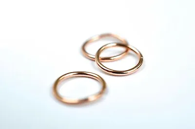 Rose Gold Titanium Anodized Stainless Steel Nose Ring Hoop 8mm 16G • $5.49