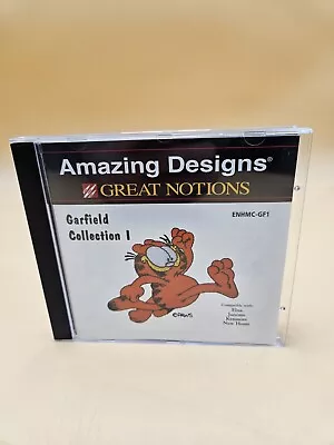 Vtg Garfield Sewing Machine Embroidery Card Amazing Designs Great Notions • $47.18