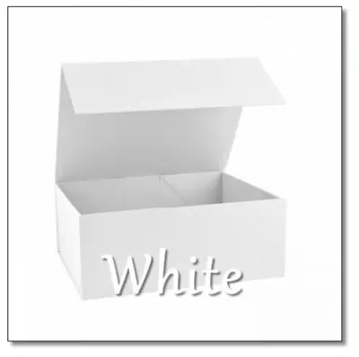 White Magnetic Lid Gift Boxes Gift Box Hamper Box Gifts Presentation Box 20x12 • £5.95