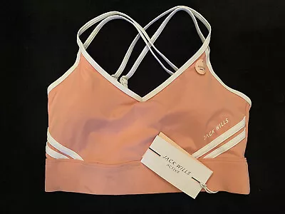 £9.99 • Buy Jack Wills Sports Bra Ladies Dusky Pink Size 8 #REF30