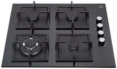 K&H 4 Burner 24  Built-in NATURAL Gas Glass Cooktop Cast Iron 4-GCW • $139.99
