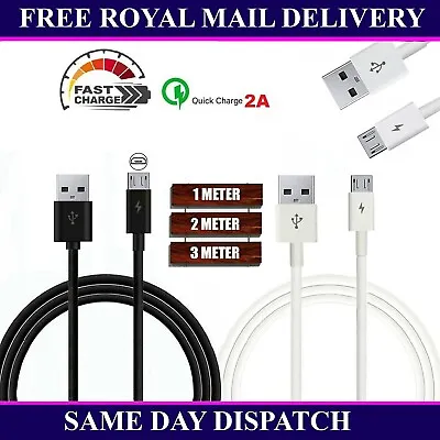 Micro USB Fast Charging Data Sync Charger Cable For Samsung Galaxy Tab A Tablet • £3.39