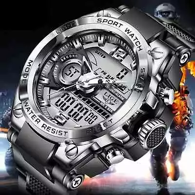 Waterproof Military Tactical Digital Sports Watch LED Backlight Wristwatch • $17.95