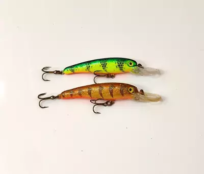 (2) Vintage Tom Mann's Stretch S 5+ Plus Crankbait Fishing Lures Lot Of 2 • $14.99