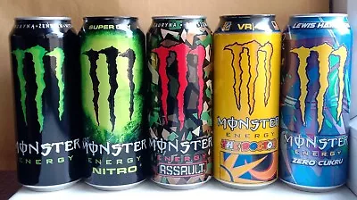 Energy Drink M0NSTER Empty Cans 500 Ml. Poland 2022 - 5 Pcs. Bottom Open! • $20