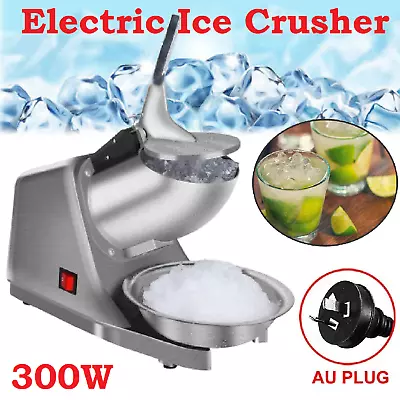 Electric Ice Crusher Shaver Machine Commercial Snow Cone Maker 2200R/min • $79.99