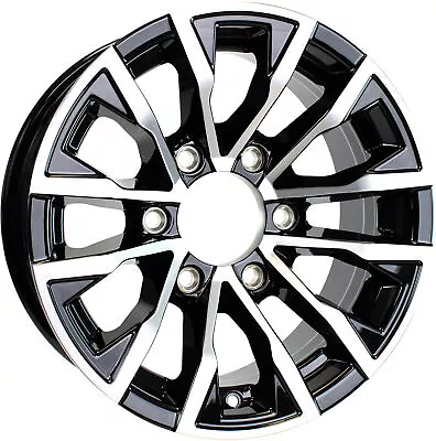 2-Pack Aluminum Trailer Wheels 15X6 15 X 6 6 Lug 5.5 Center Edge Black Rim • $211.97
