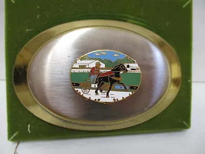 Metal Enamel Horse Racing Jockey Belt Buckle  • $18.95