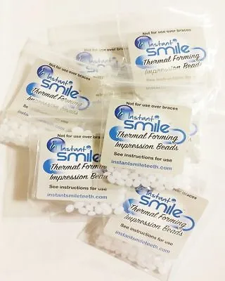 Instant Smile Teeth 8 Pack THERMAL FITTING BEADS Cosmetic Dental Makeover • $9.99