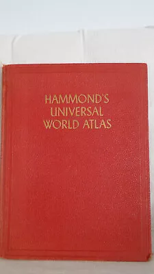 Vintage HAMMOND'S UNIVERSAL WORLD ATLAS 1942 Hc • $10