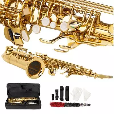 Professional Saxophone Sax Eb Be Alto E Flat Brass With Case+Care Kit • $187.99