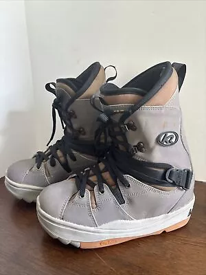 K2 Sonic Clicker Snowboard Boots Men’s 10 For Step-in Bindings Gray/Brown • $49.99