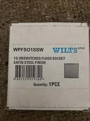 £12 • Buy Wilts Plus 1G Unswitched Floor Socket - Satin Steel Finish
