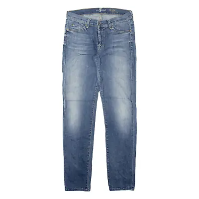 7 FOR ALL MANKIND Cigarette Womens Jeans Blue Slim Skinny W30 L31 • £19.99