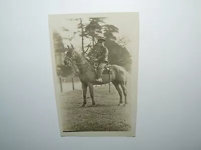 Mounted Middlesex Hussars Soldier Real Photo Postcard At Aylsham Norfolk • £4.99