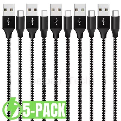 5x Bulk Lot 10FT USB-C Type-C Charger Cable For Samsung Note20 S20 Plus Ultra 5G • $16.39