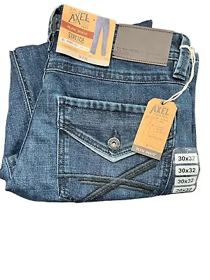 TK Axel Slim Boot Stretch Dark Denim Blue Obsure Jeans Mens Sz 30x32 NEW • $24.99