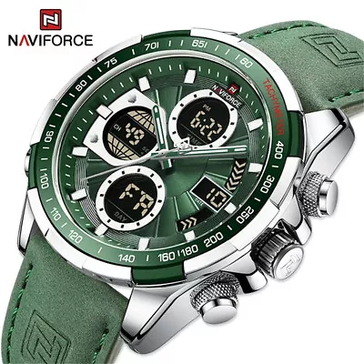 NAVIFORCE Military Watches Men Luxury Brand Sport Chronograph Digital Wristwatch • $28.92