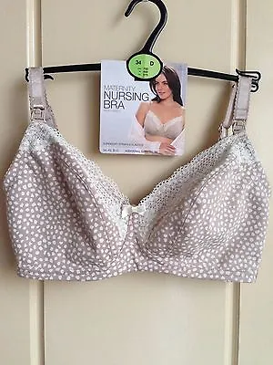 £13.98 • Buy M & S Maternity NURSING BRA 34 D Non Wired Cotton Nude 34D Lingerie #360 NEW