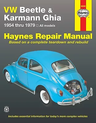 Volkswagen VW Beetle Karmann Ghia (54-79) Haynes Repair Manual (US) (Paperback) • $19