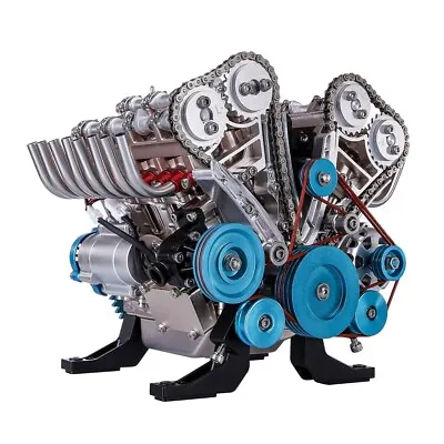 Metal DIY V8 Engine Model Mechanical Engine Science Experiment Physics Toy • $889