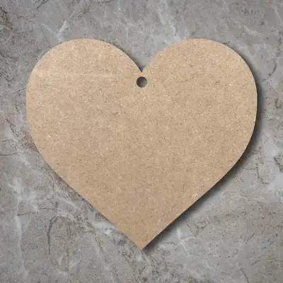 Large MDF Heart Craft Wooden Shape Blank Wood 10 20 30 40cm Unpainted • £3.50