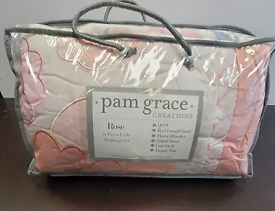 Pam Grace Creations 6 Piece Crib Bedding Set - Rose • $35