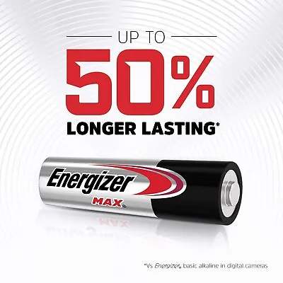 40X 20X 10X Energizer Max AA AAA Alkaline Battery Batteries Power Free Postage • $20.99