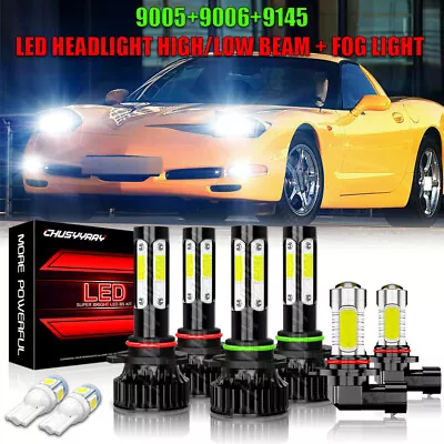 For Corvette C5 1997-2004 Combo 6X Front LED Headlight High/Low Beam Bulbs 6000K • $34.99