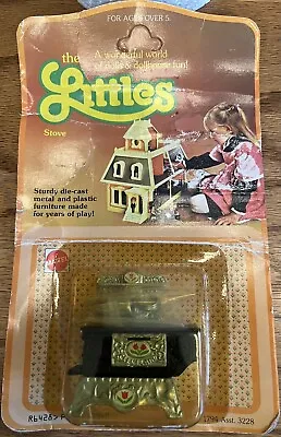 THE LITTLES Die Cast Dollhouse Furniture STOVE COFFEE POT KETTLE LID 1980 NIB • $17