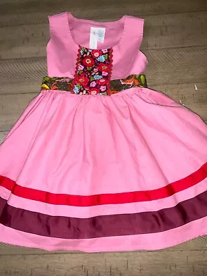 Matilda Jane Size 6 CALYPSO Dress Paint By Numbers Pink • $15.95