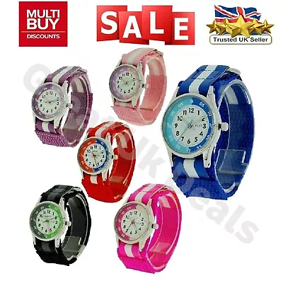 Unisex Watch Red Time Teacher Tutor Kid Childrens Learn How To Tell The Time • £13