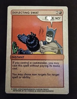 Deflecting Swat (Batman) Altered Card - Magic The Gathering Foil Version • $15