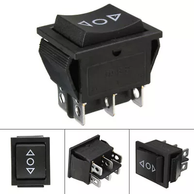 3-Position Momentary Rocker Switch 6-Pin Spring Return DPDT 16A 250V Car Hoist • $6.95