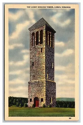 $7.99 • Buy Luray, VA Virginia, The Luray Singing Tower, Vintage Linen Postcard 