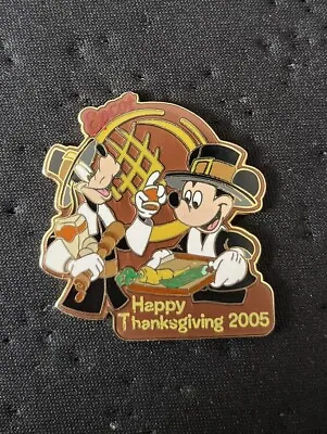 DISNEY PIN GOOFY & MICKEY PILGRIM Happy Thanksgiving EPCOT 2005 WDW LE 1000 RARE • $12