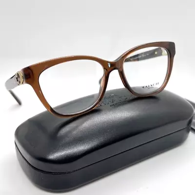 COACH HC 6120 5035 Women Eyeglasses 52-16-140mm Transparent Brown 100% Authentic • $55