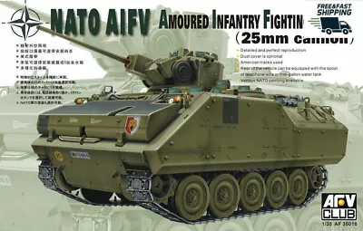 AFV Club AF35016 1/35 NATO AIFV Amoured Infantry Fighting Vehicle (25mm Cannon) • $43.99